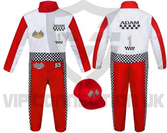 Toddler Racing Costumes For Birthdays & Special Occasions, Car Racing suits, Birthday Gift, Kids Racing Suits, Halloween Costumes