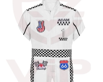 Toddler Racing Costumes For Birthdays & Special Occasions, Car Racing suits, Birthday Gift, Kids Racing Suits, Halloween Costumes