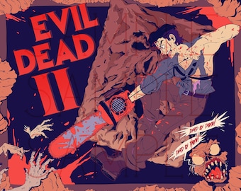 DÖD I GRYNINGEN! - Evil Dead 2 8 x 10" Matt Tryck