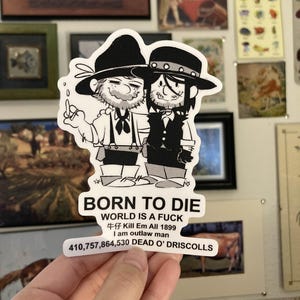 BORN TO DIE - RDR2 John and Arthur Sticker