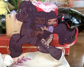 Cowboy Hunting Friends Rocking Standee - 90mm