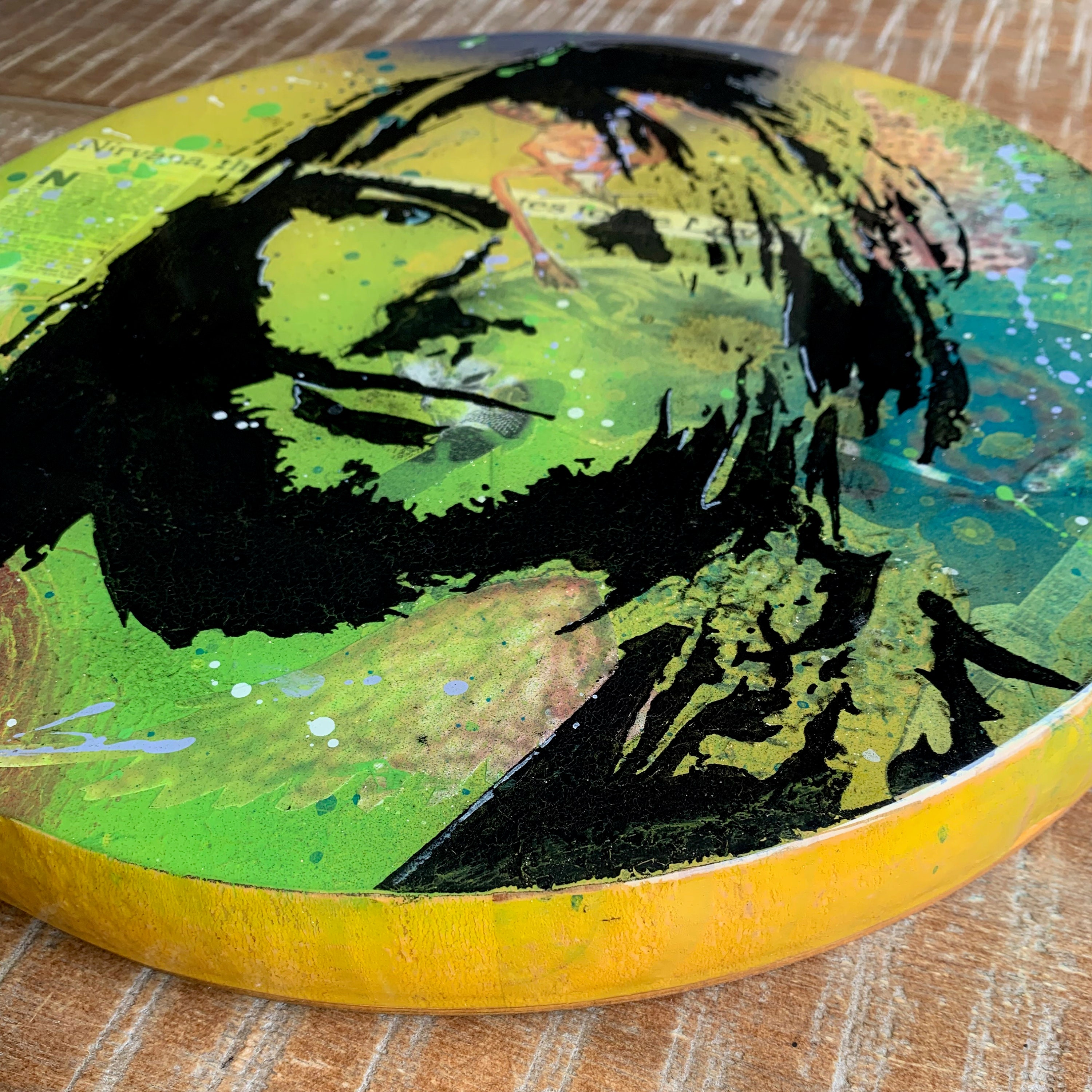 Kurt Cobain Nirvana Mixed Media Spray Paint Acrylic Etsy