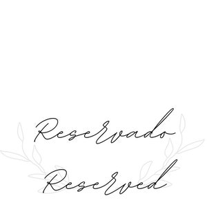 Bilingual (English/Spanish) Reserved Place Card