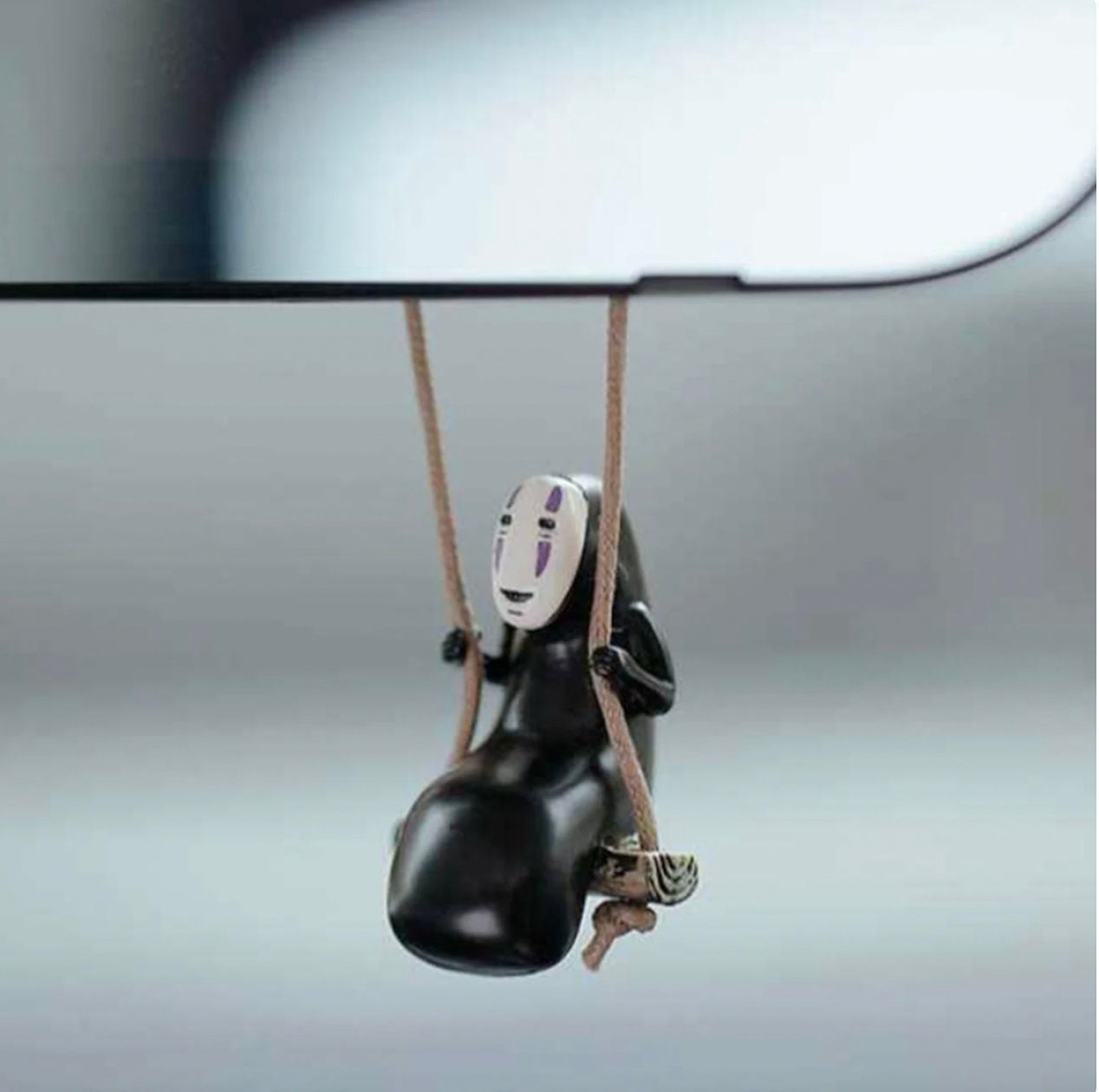 Spirited Away No Face Man Faceless Kaonashi Swing Car Pendant Accessory  Hanger 
