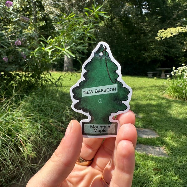 That new instrument smell: oboe or bassoon Sticker