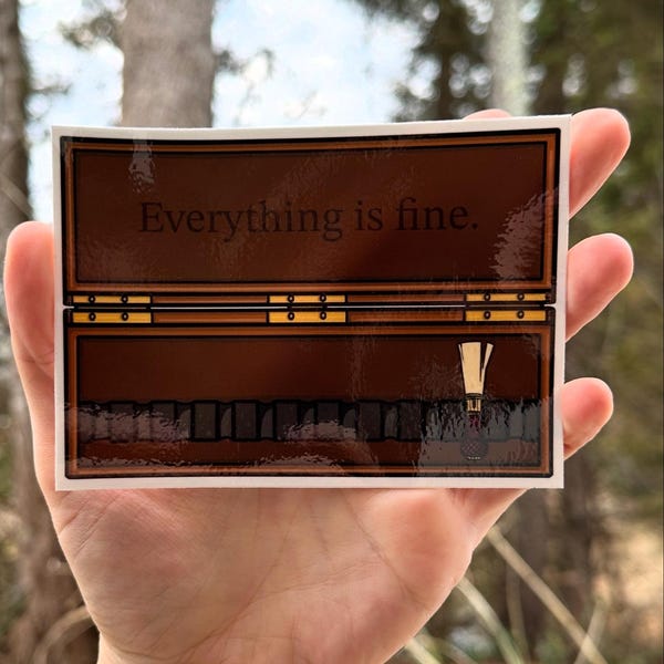 Adesivo per custodia fagotto Everything Is Fine