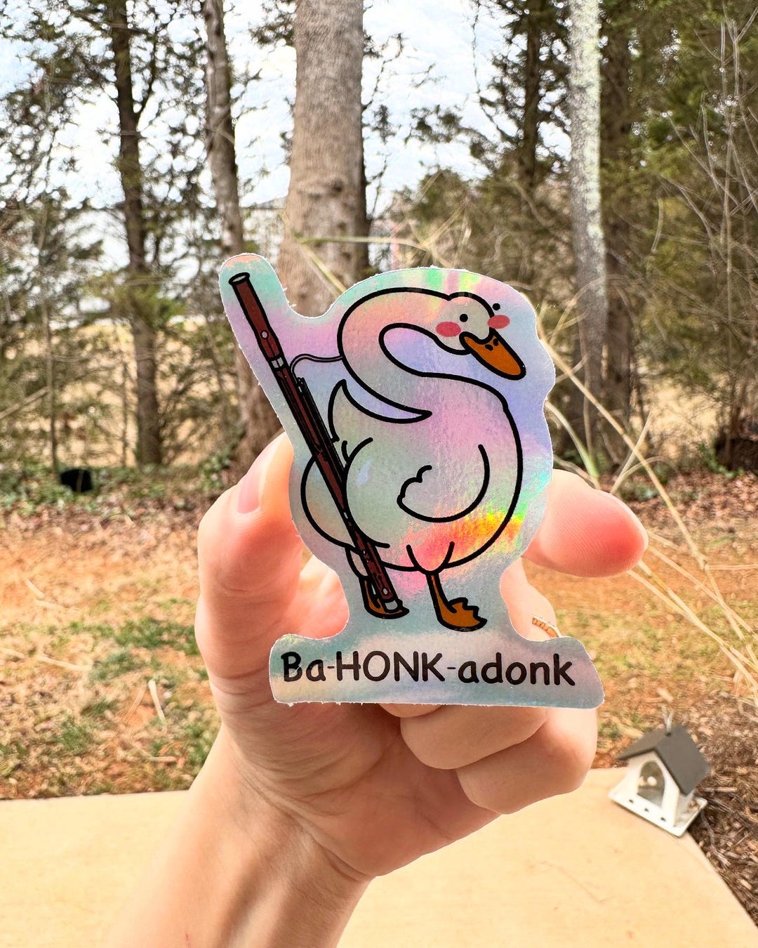 HOLOGRAPHIC Cheeky Bahonkadonk Bassoon Sticker - Etsy