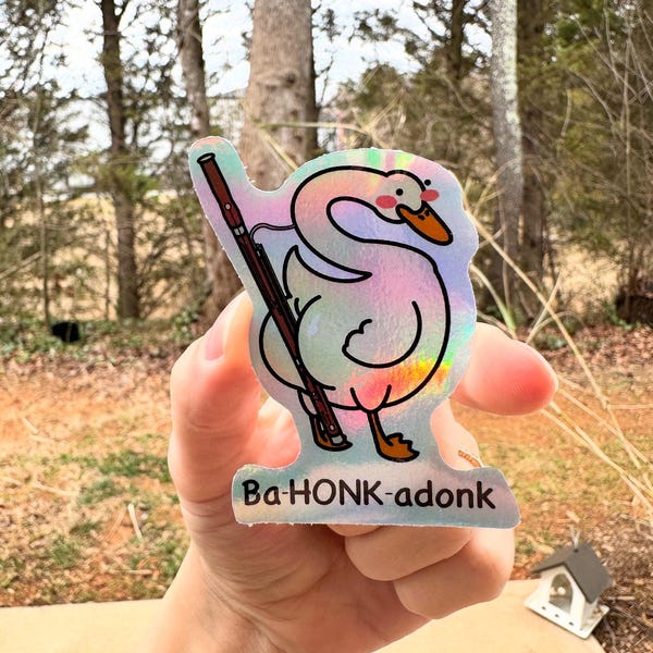 Adesivo OLOGRAFICO Cheeky BaHONKadonk Bassoon