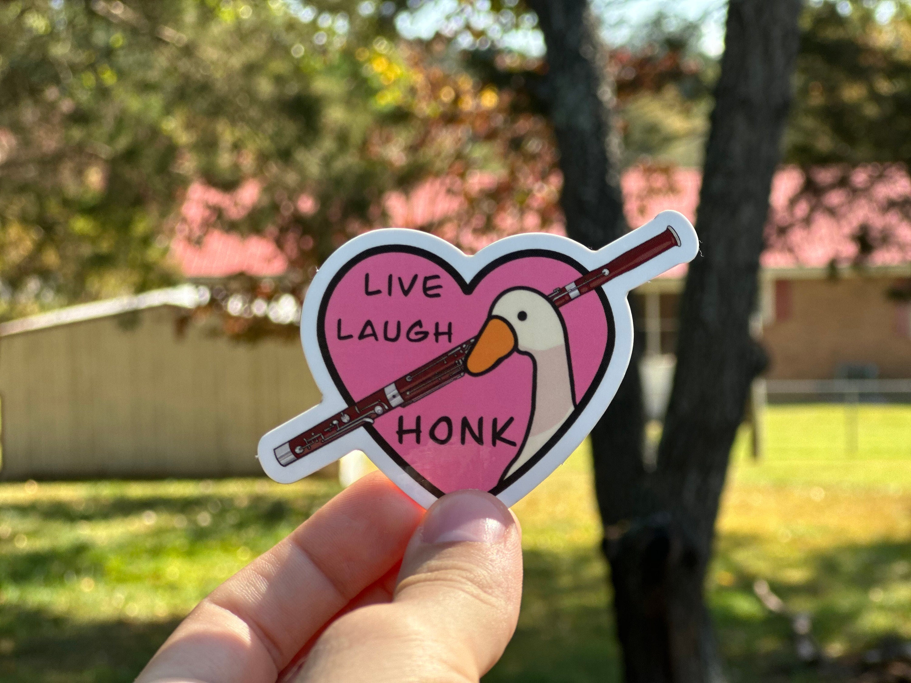 Live Laugh Honk Bassoon Sticker - Etsy