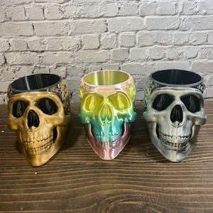 Vigcebit Medieval Goblet | Three Dimension Stainless Steel Skull Cups For Drinking - 200ml Creative Skeleton Chalice Goblet For Public House, Halloween, Decor, Favors