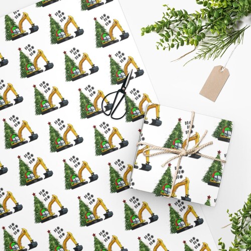 Construction Truck Wrapping Paper Gift Wrap Sheets Etsy