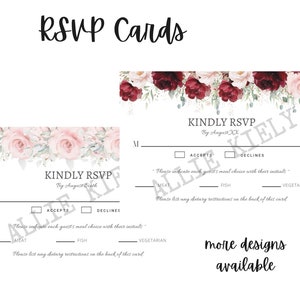 Aangepaste bruiloft RSVP-kaarten - DIGITALE DOWNLOAD
