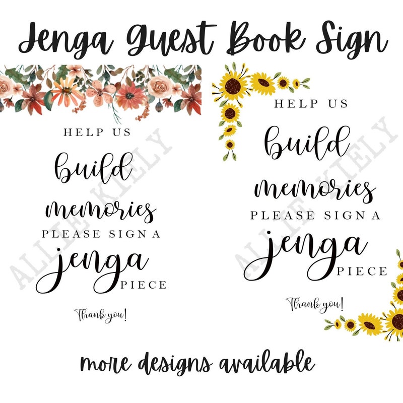 Sign a Jenga Piece - Etsy