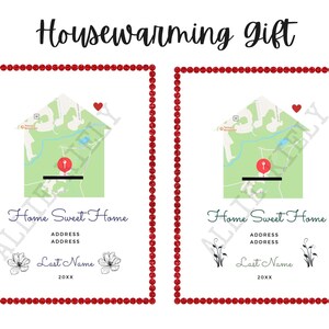 House Warming Personalized Gift - DIGITAL DOWNLOAD Map