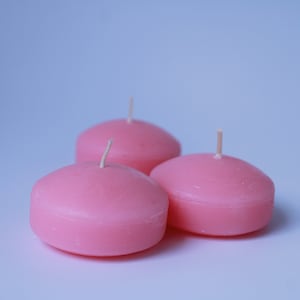 Pink 2&quot; Floating Candle - Unscented - Perfect for Weddings, Showers, Parties, Spa