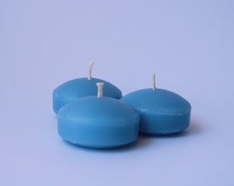 Blue 2" Floating Candle - Unscented - Perfect for Weddings, Showers, Parties, Spa - 6 Hour Burn Time