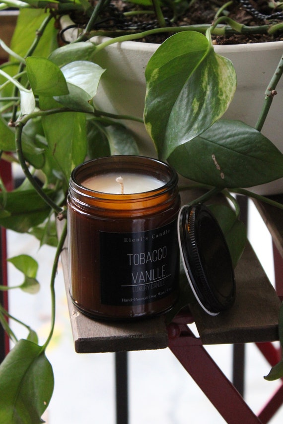 tobacco vanille candle Tobacco & Vanilla Soy Wax Candle | Luxury Inspired Scent, 8oz
