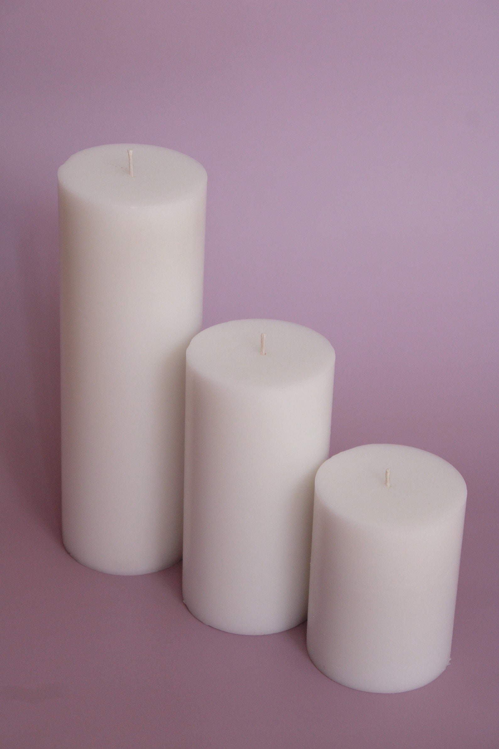 Classic White Pillar Candles Handpoured Soy Wax Blend Set Etsy