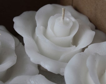 Floral Floating Candles | Floating Candles | Weddings, Engagements, Proposal, Spa, Party Decor | Pack of 8- White & Ivory