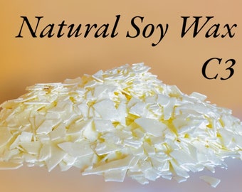 Organic Soy Wax, C-3 Natural Soy Wax, Perfect for Candle Making, Natural Wax