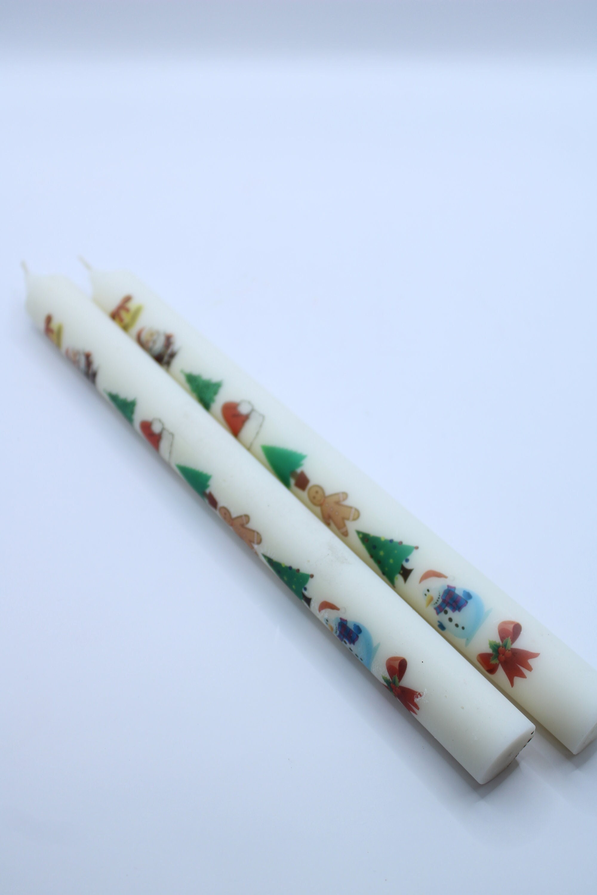 Christmas Taper Candles Holiday Candles Christmas Candles Etsy