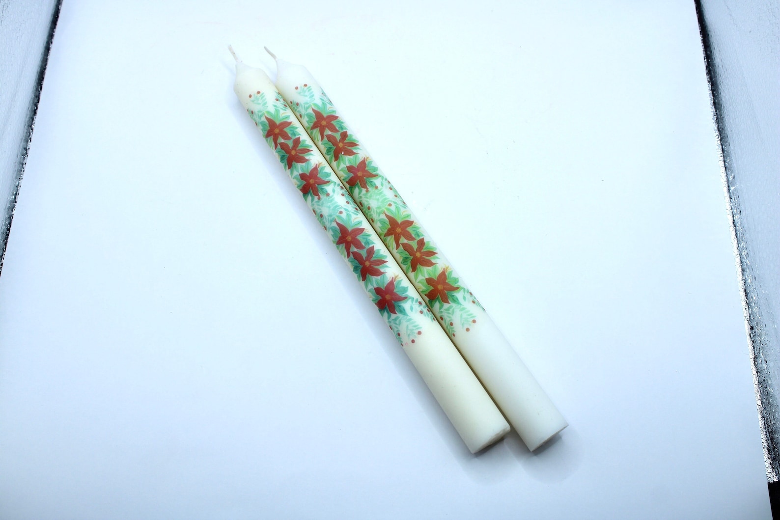 Christmas Taper Candles Holiday Candles Christmas Candles Etsy