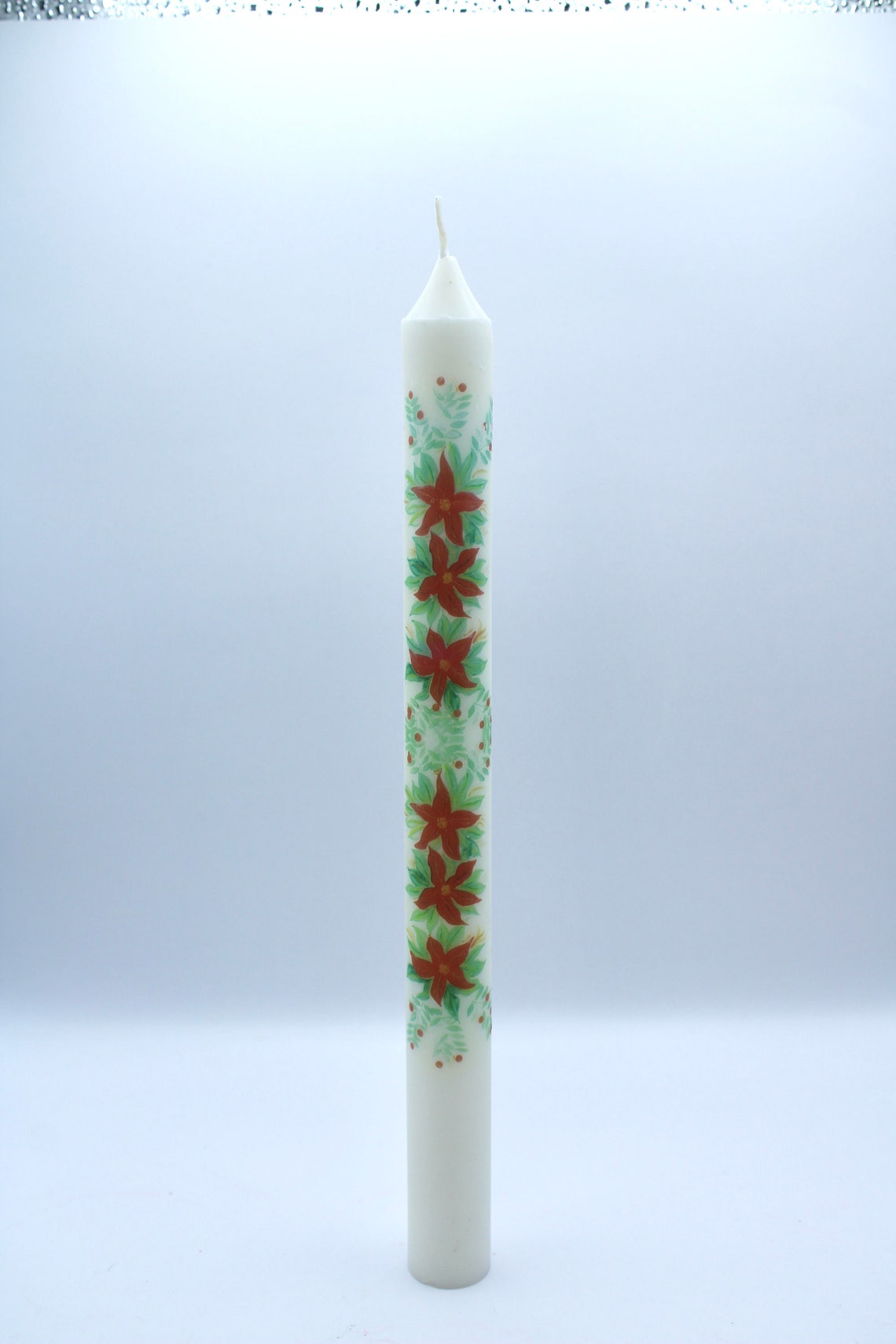 Christmas Taper Candles Holiday Candles Christmas Candles Etsy
