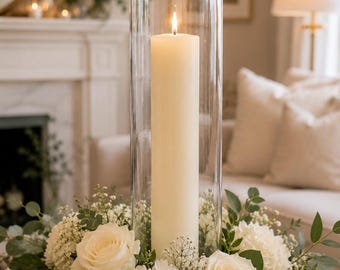 Pillar Candles, 2 Inch Diameter, Long-Lasting, Dripless and Smokeless Unscented Candles, Ideal for Church,  Home Décor, Parties Weddings