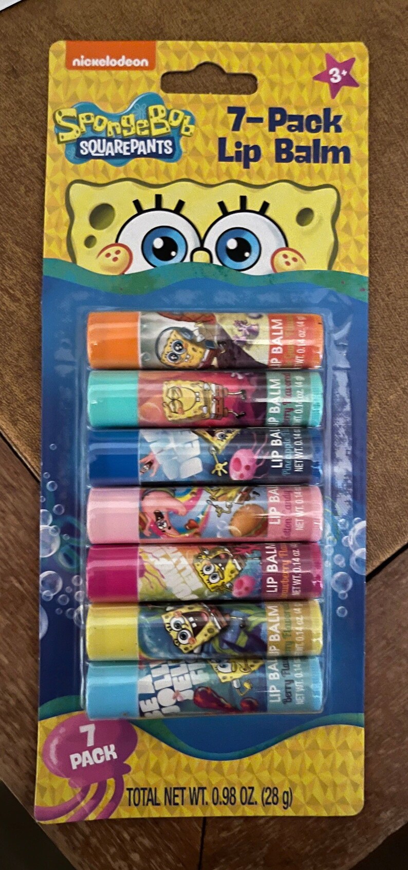 Nickelodeon Spongebob SQUAREPANTS 7pack Lip Balm Etsy