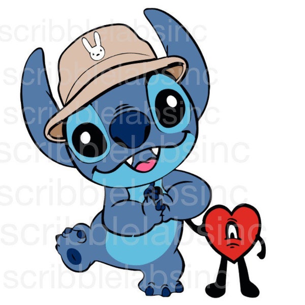 Alien Bad Bunny Heart SVG Verano Sin Ti SVG/ Titi Me Pregunto SVG/ El Conejo Malo Svg