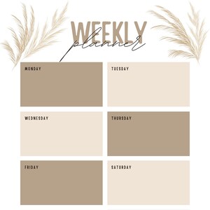 Weekly Planner, Digital & Printable, Organization, Priorities,