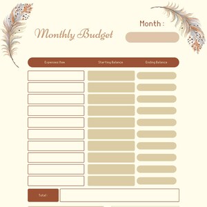 Monthly Budgeting Planner, Digital & Printable, Organization, Expense Tracker, Savings Tracker, Priorities
