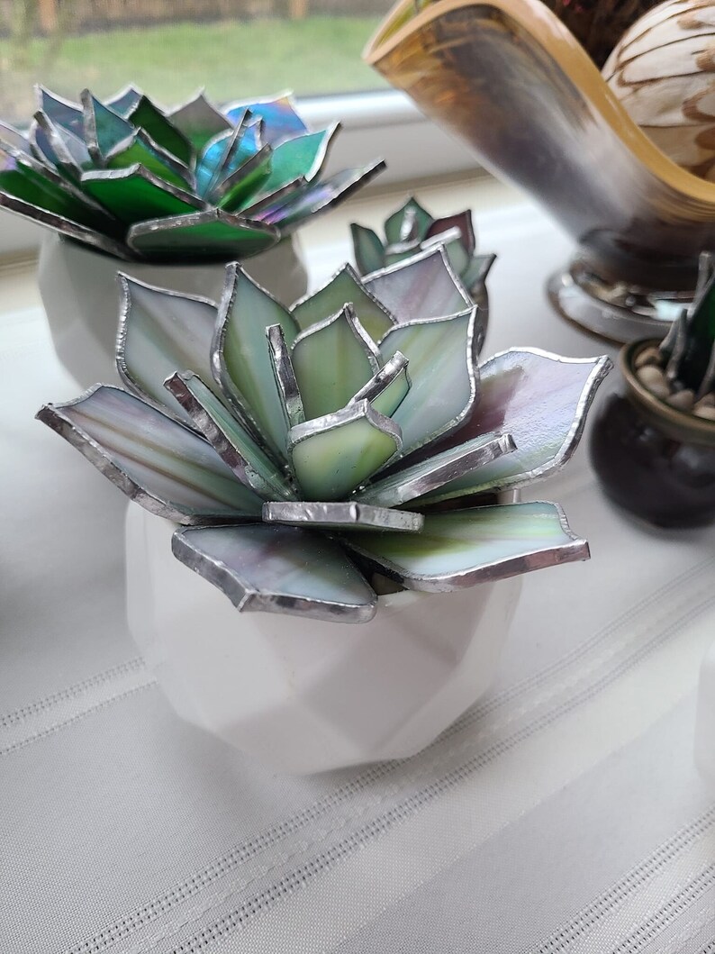 Stained Glass Succulent Made to Order Etsy