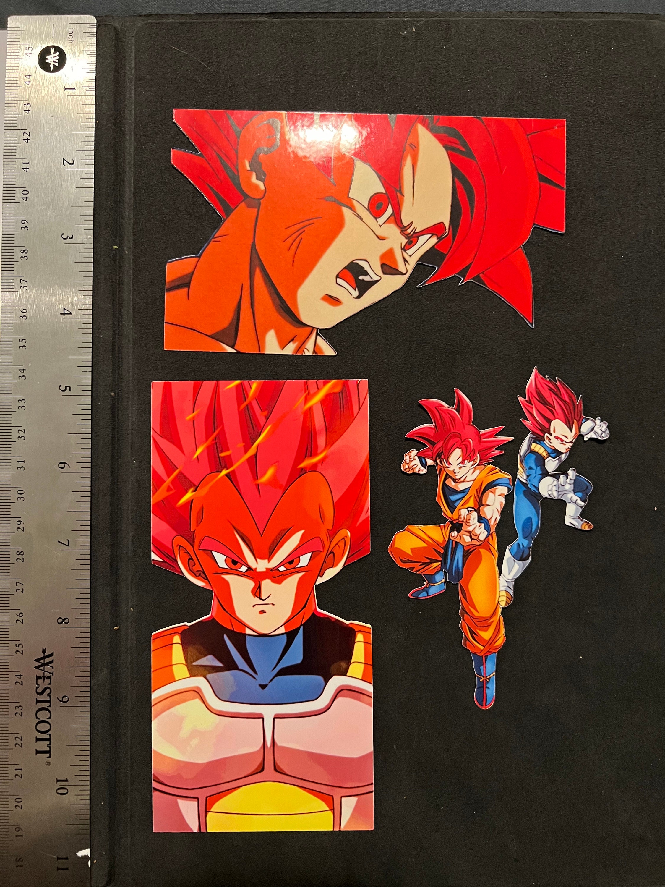 Vegeta Super Saiyan God Red / Blue Mash Up Poster, DBZ, NEW, USA