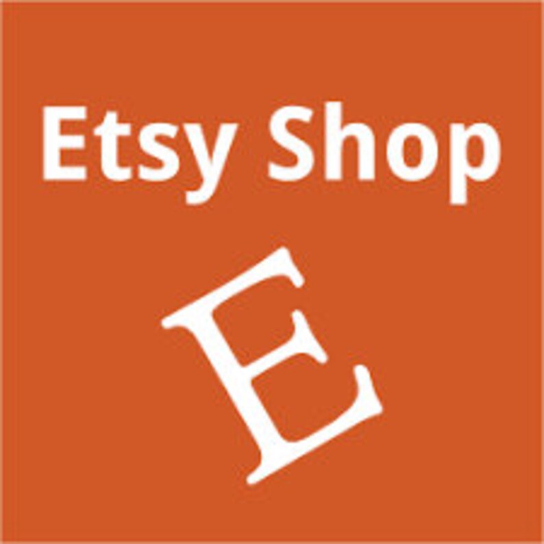 May include: Etsy Shop logo with the letter "E" in white on an orange background.