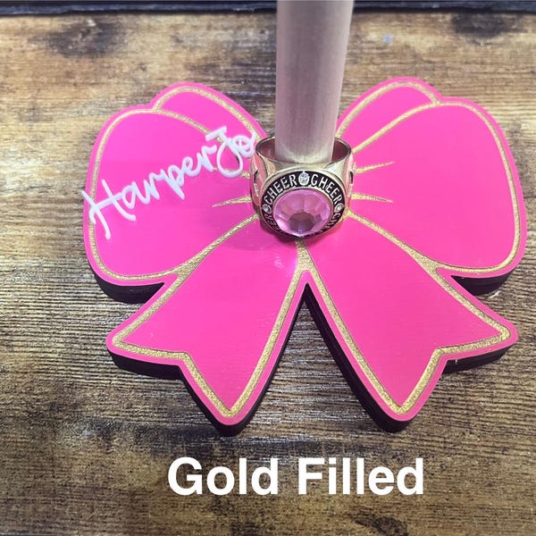 Cheerleading Cheer Team Championship  Ring Display - custom name team gift