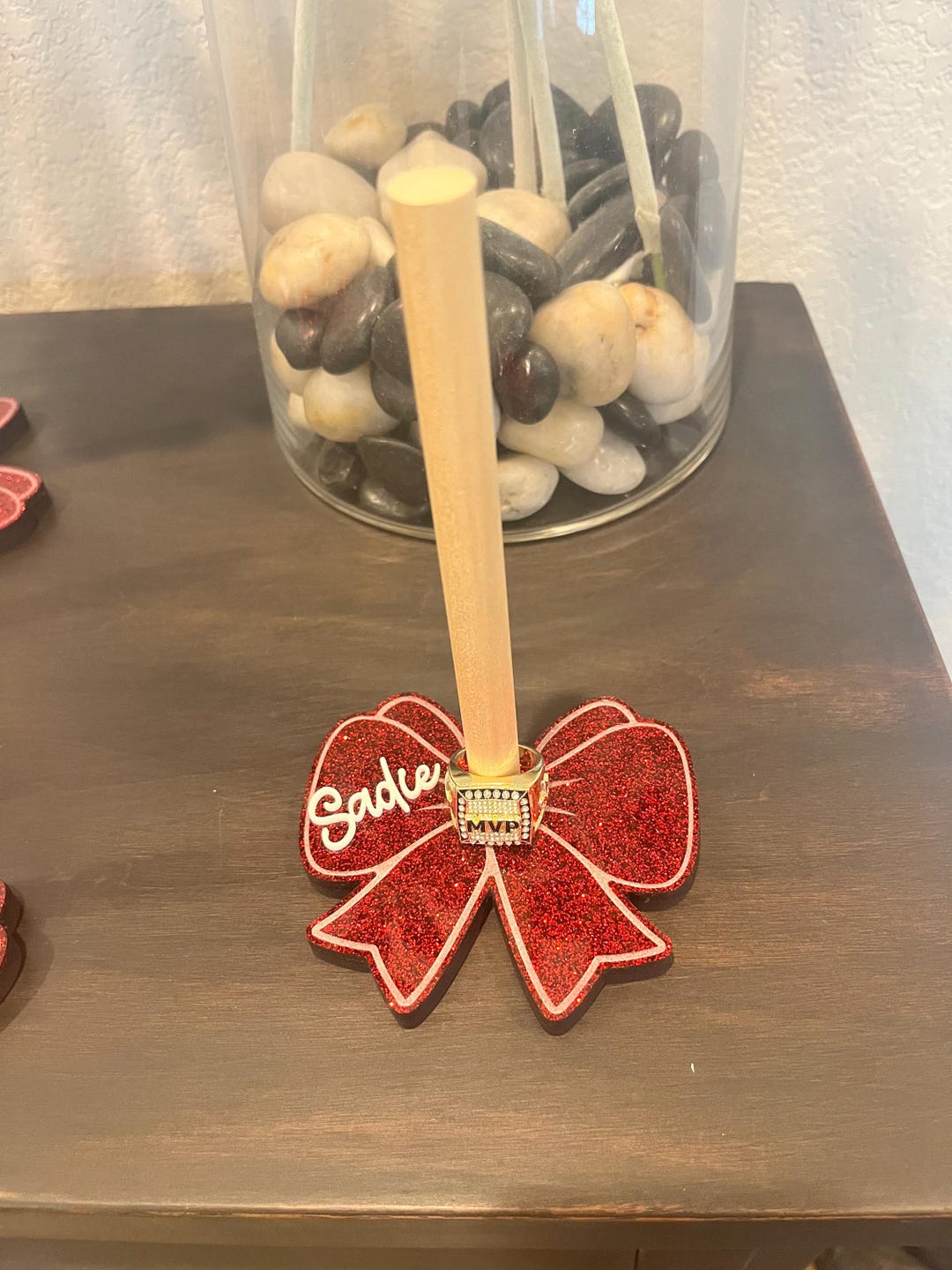 Cheerleading Cheer Team Championship Ring Display - Glitter Bow ...
