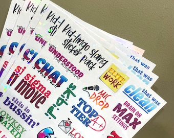 Klassenzimmer Belohnungsaufkleber, 20er Pack Kid-Lingo Slang Grading Aufkleber, motivierender Lernanreiz für Schulen, Aufkleber Geschenke für Lehrer