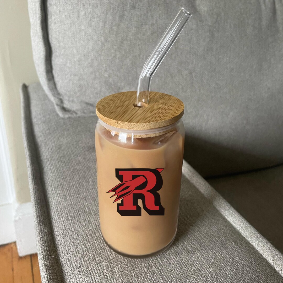 Cup Rocket Lettering Reading Rocket Glass Cup With Bamboo Lid and Glass Straw, Cute Drinking ...