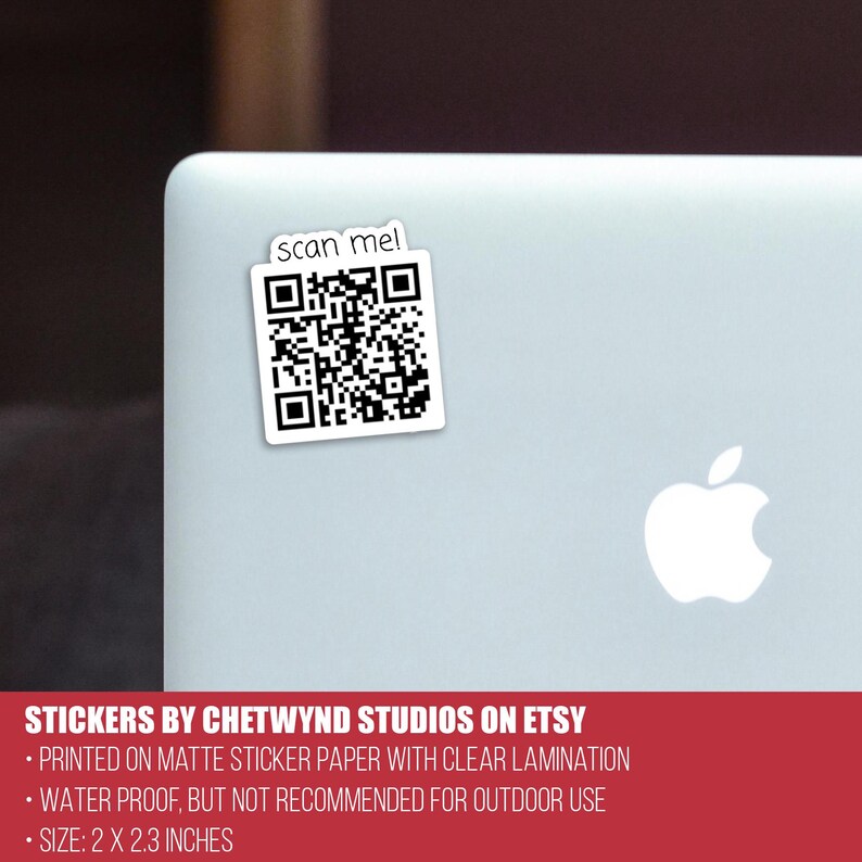 Rick Rol Qr Code Sticker Rick Roll QR Code Sticker, Laptop and Water Bottle Decal, Waterproof ...