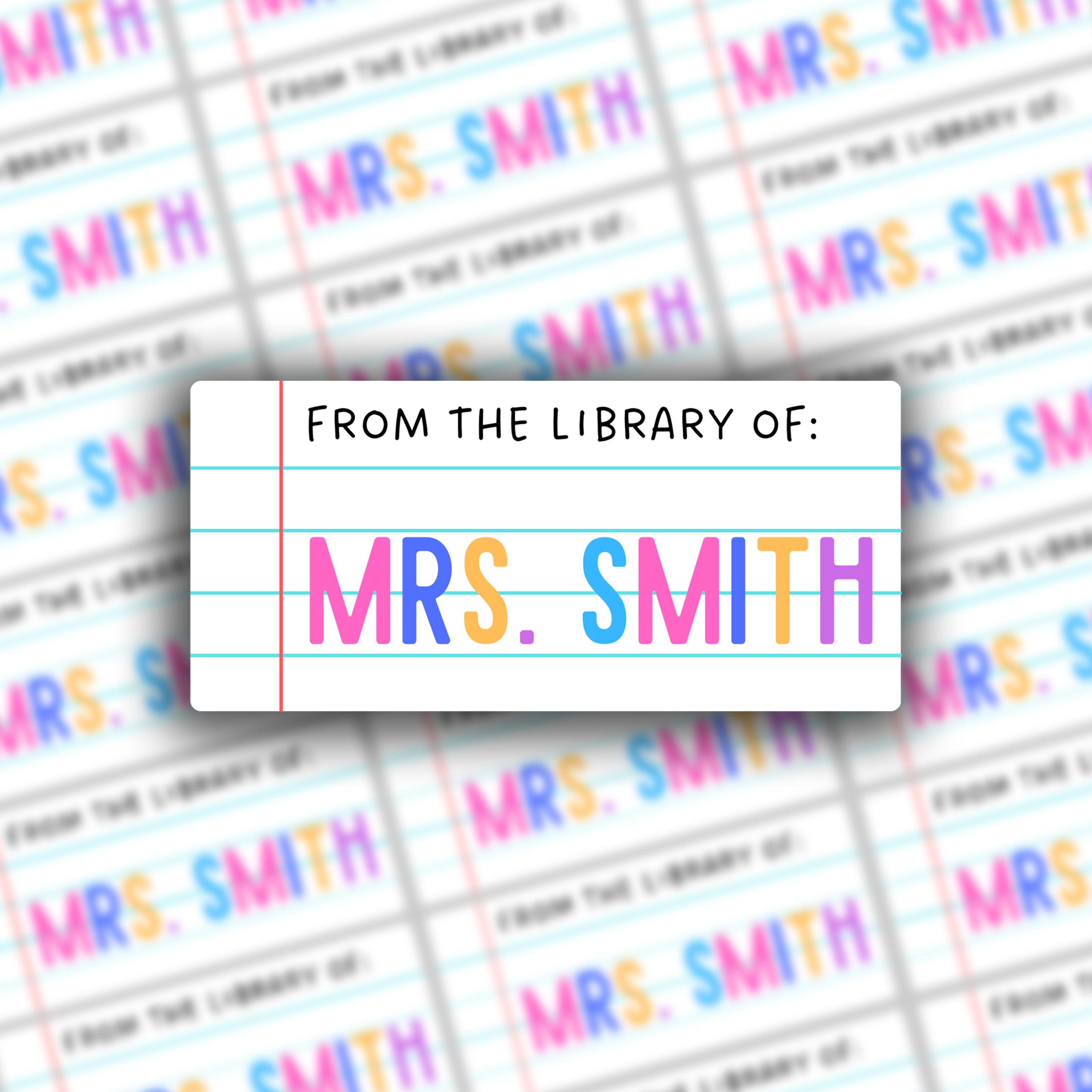 From the Library of Label Stickers, Classroom Book Decal, 24-pack ...