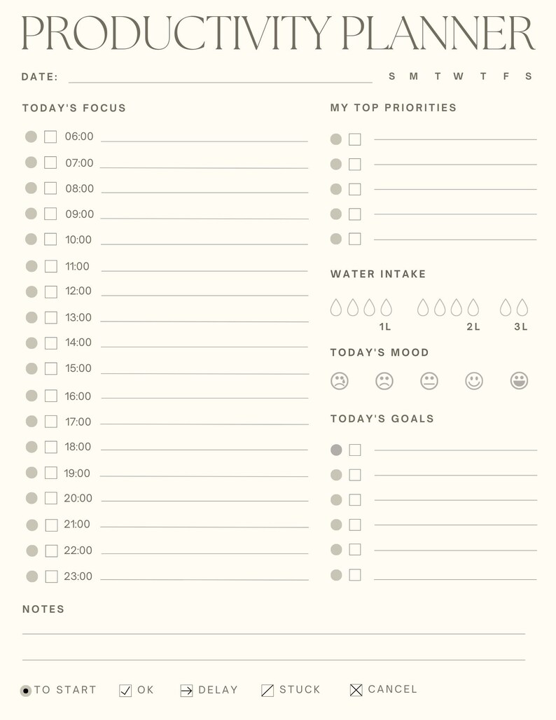 Goodnotes Weekly Planner Template - Etsy