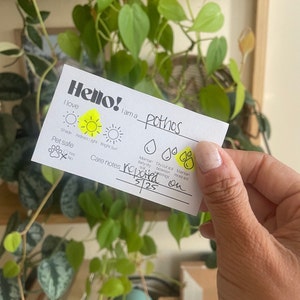 Plant Care Info Cards | Digital Download | Instant Plant Care Resources