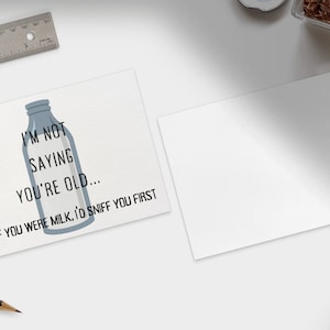 Funny Birthday Card - Old- INSTANT Download