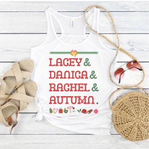 Stempel Kerstmis Queens Tank | Hallmark Channel geïnspireerd | Kerstcruise 2024 Top | Cadeau voor haar | Losvallend kerststrandshirt | 2XL