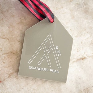QUANDARY PEAK 14er Colorado Hiking Ornament - Stocking Stuffer