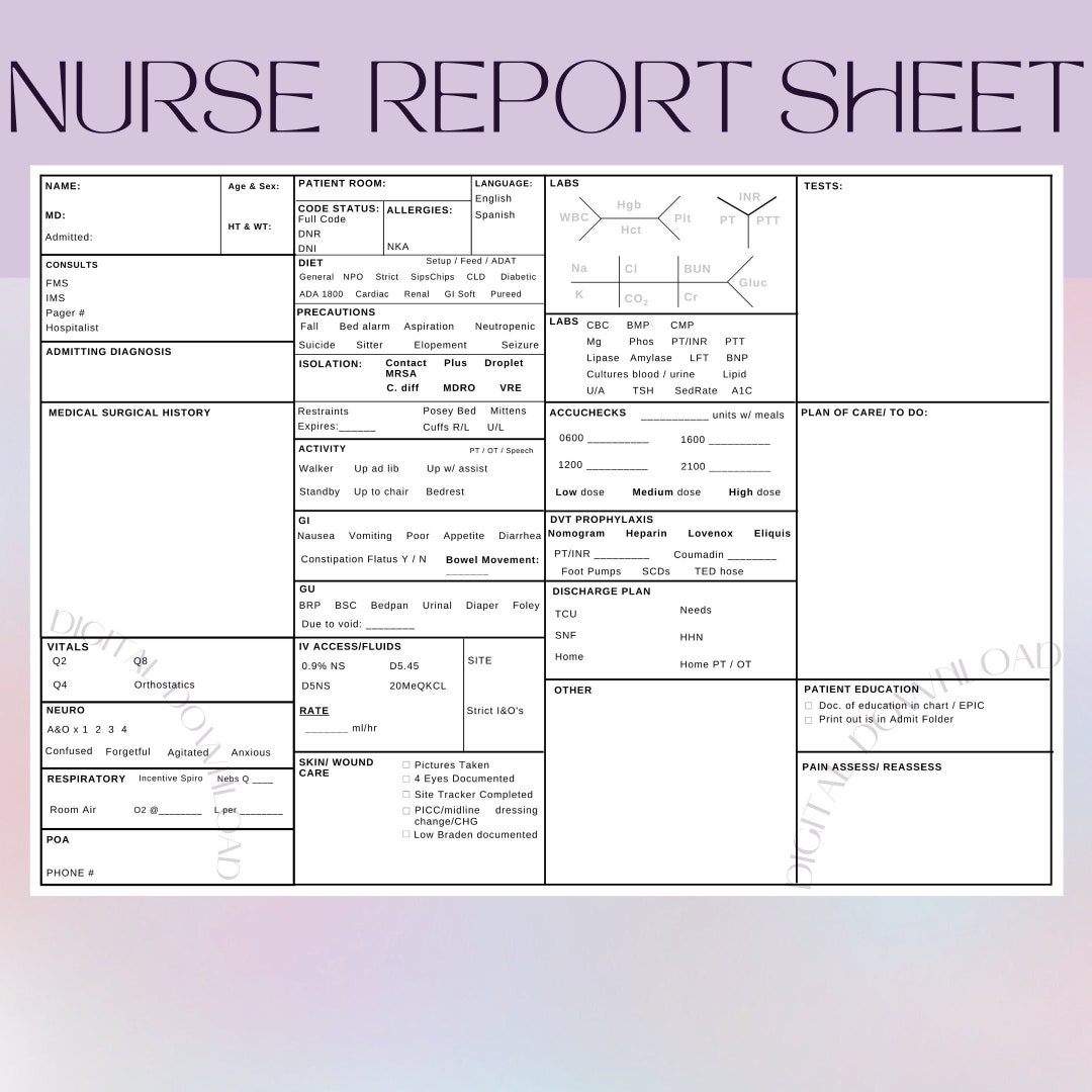 nurse-report-sheet-rn-report-sheet-student-nurse-med-surg-report