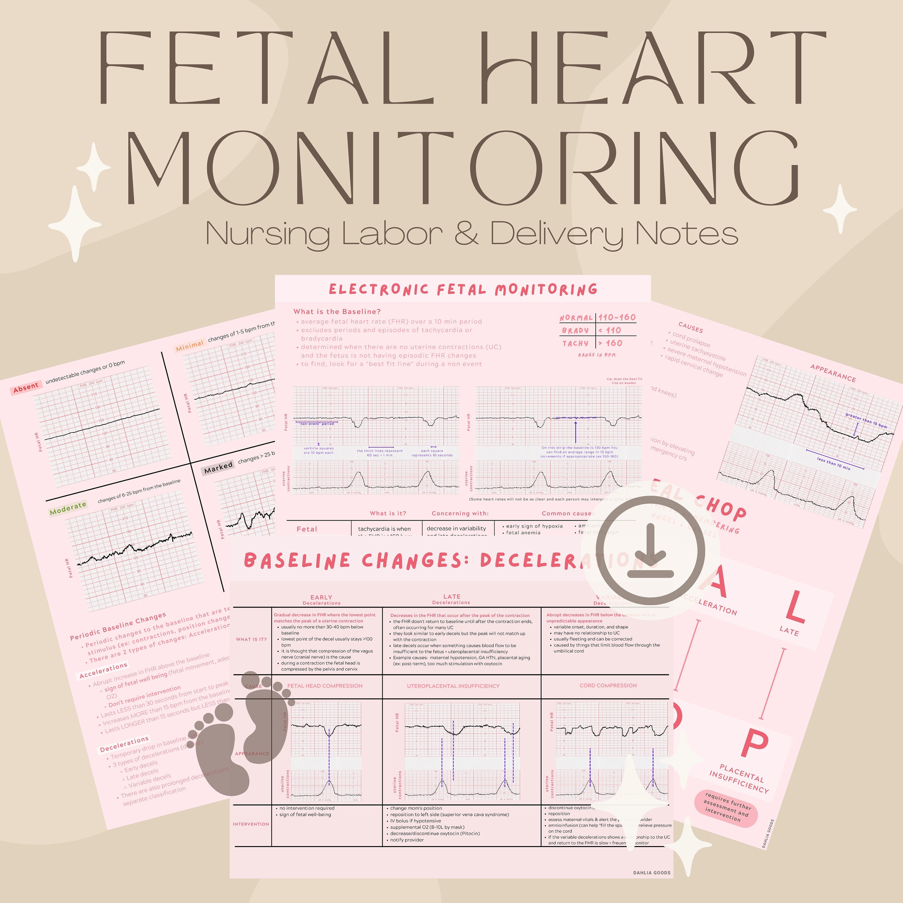 Nursing Notes, Nursing Labor and Delivery, Nursing OB, Fetal Heart