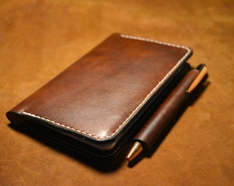Libreta de piel personalizada, cuaderno rústico recargable, regalo personalizado