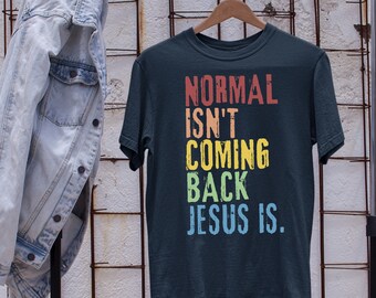Republican Shirt Normal Isn't Coming Back Jesus Is T-Shirt Funny Christian Shirt for Republican Conservative Hoodie for Republican Christian